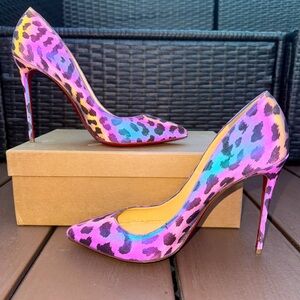 Christian Louboutin Pigalle Follies 100 Nylon Reflex Leo